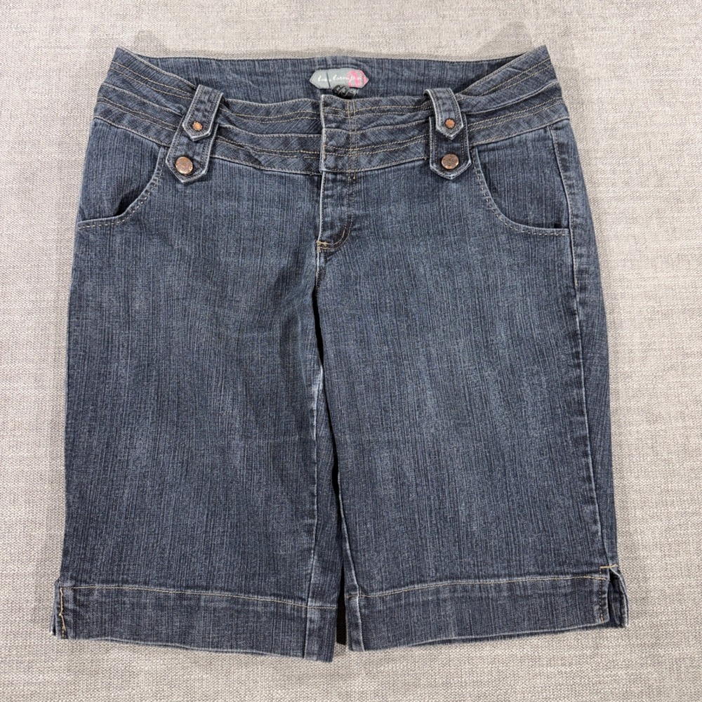 Boom Boom Jeans Bermuda Shorts‎ Womens 16W Dark Wash Blue Excellent Denim Y2K